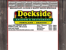 Tablet Screenshot of docksidesaloon.com